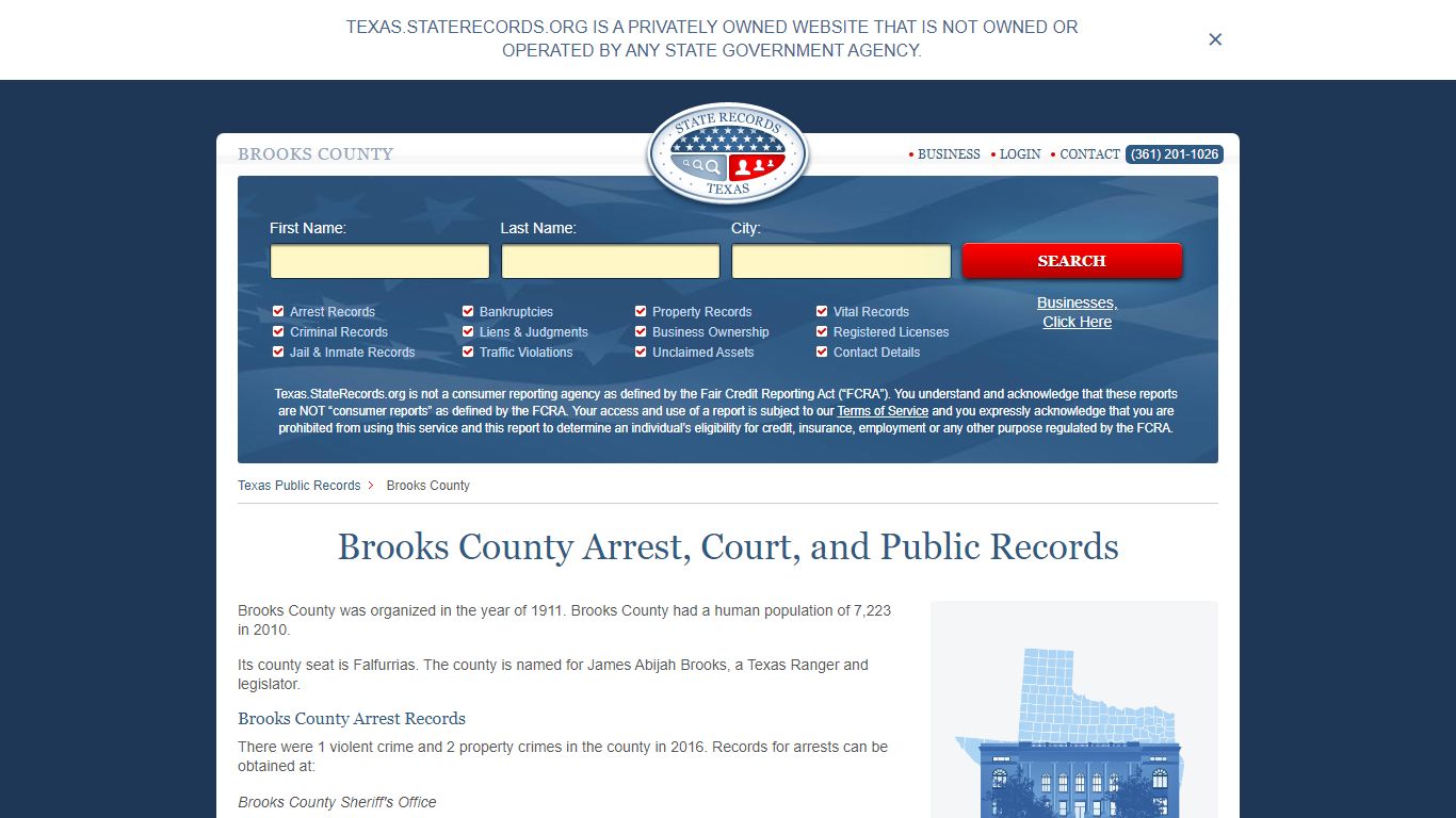 Brooks County Arrest, Court, and Public Records